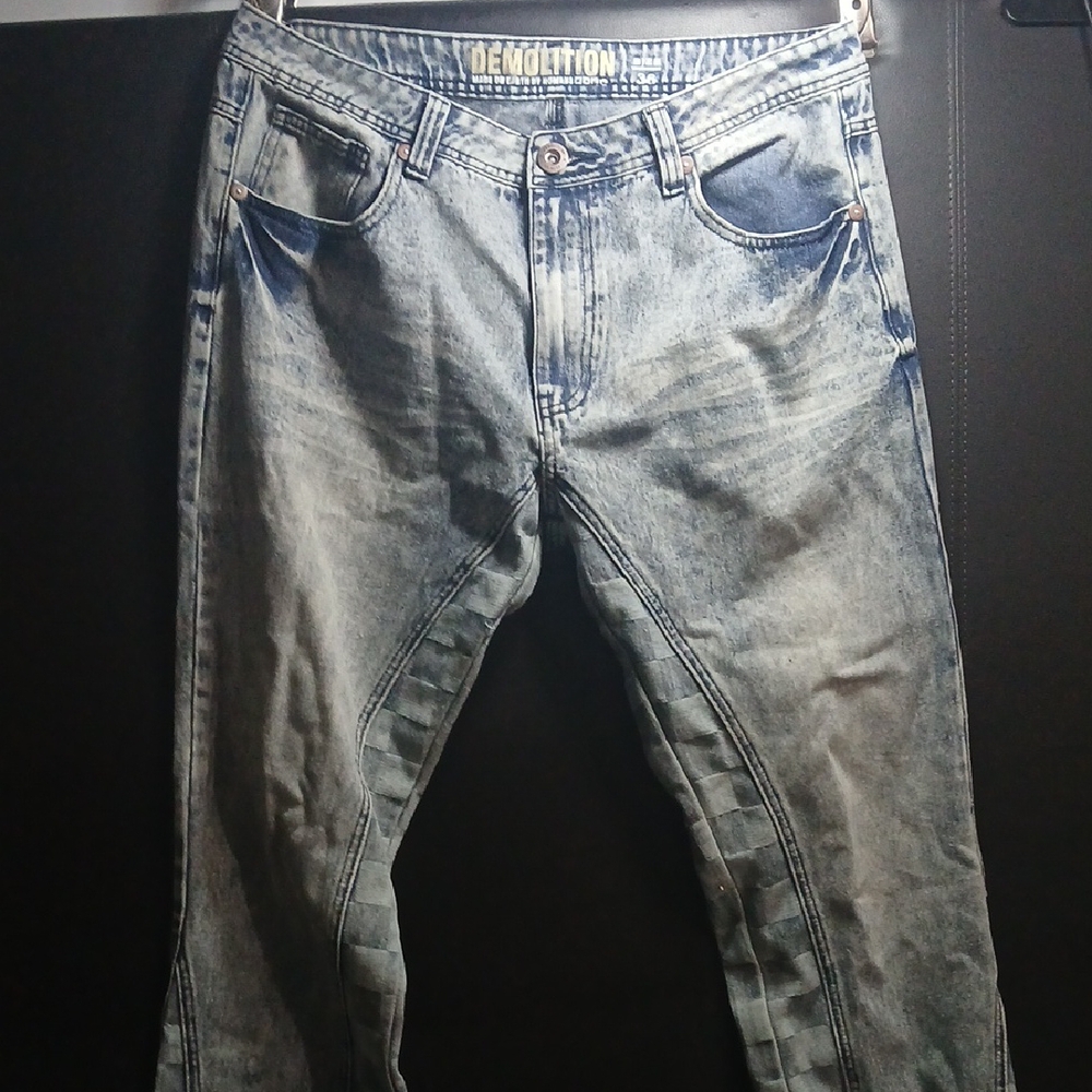 Demolition Men's Relaxed Light Blue Jeans